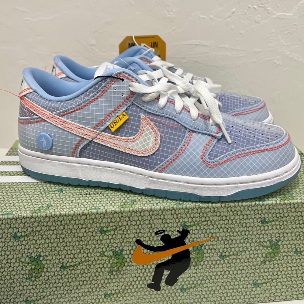 Nike UNION LA X DUNK LOW 'PASSPORT PACK - ARGON' Womens 9.5, Mens 8 NWT